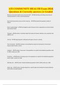 ATI COMMUNITY HEALTH Exam 2024&vert; Questions & Correctly answers &vert;A Graded