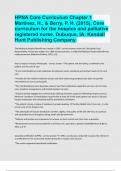 HPNA Core Curriculum Chapter 1 Martinez&comma; H&period;&comma; & Berry&comma; P&period; H&period; &lpar;2015&rpar;&period; Core curriculum for the hospice and