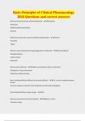 Basic Principles of Clinical Pharmacology 2024 Questions and correct answers