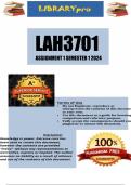 LAH3701 Assignment 1 (COMPLETE ANSWERS) Semester 1 2024 - DISTINCTION GUARANTEED