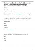 Contractors Law Exam CA Practice Test 1 Questions and Answers &lpar;Latest Update 2023&rpar; Verified Answers