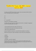 NASM CNC Exam with 100&percnt; Correct Answers 2024