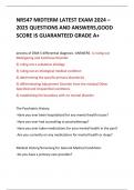 NR547 MIDTERM LATEST EXAM 2024 – 2025 QUESTIONS AND ANSWERS,GOOD SCORE IS GUARANTEED GRADE A+  