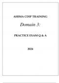 AHIMA CDIP TRAINING DOMAIN 3 PRACTICE EXAM Q & A 2024