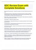 SDC Review Exam with Complete Solutions 