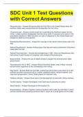 SDC Unit 1 Test Questions with Correct Answers 