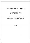 AHIMA CDIP TRAINING DOMAIN 3 PRACTICE EXAM Q & A 2024&period;