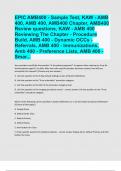 EPIC AMB400 - Sample Test, KAW - AMB exam question and answer latest update 