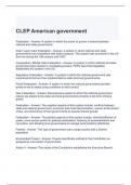 CLEP American government Exam with complete solutions