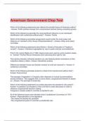 American Government Clep Test with correct Answers