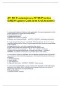 ATI RN Fundamentals 2019B Practice  B&lpar;NEW Update Questions And Answers