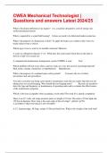 CWEA Mechanical Technologist &vert; Questions and answers Latest 2024&sol;25