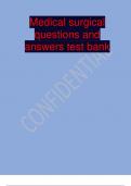 Medical surgical questions and answers test bank Medical surgical questions and answers test bank