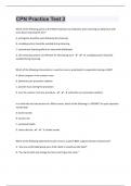 CPN 100 Practice Test 2 Questions And Answers|27 Pages