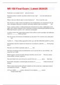 NR 150 Final Exam &vert; Latest 2024&sol;25