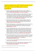 American Red Cross ACL Final Exam 50 out of 50 Correct Answered Questions success guaranteed&period;