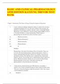 BASIC AND CLINICAL PHARMACOLOGY 14TH EDITION KATZUNG TREVOR TEST BANK