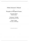 Online Instructor&rsquo;s Manual Principles of managerial finance solution 14 edition by lawrence j gitman with all chapter 100&percnt; complete solution Guaranteed success 