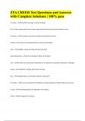 ZTA CREED Test Questions and Answers with Complete Solutions &vert; 100&percnt; pass
