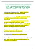 MASSACHUSETTS PESTICIDE APPLICATOR CORE EXAM LATEST 2024 NEW UPDATED VERSION ACTUAL EXAM QUESTIONS AND CORRECT VERIFIED ANSWERS &vert;GUARANTEED PASS A&plus;