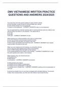 DMV VIETNAMESE WRITTEN PRACTICE QUESTIONS AND ANSWERS 2024/2025