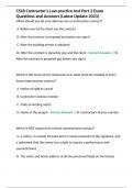 CSLB Law & Business Set 1 Exam Questions and Answers &lpar;Latest Update 2023&rpar; Verified Solutions