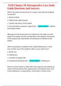  N120 Chapter 18&sol; Intraoperative Care Study Guide Questions And Answers 
