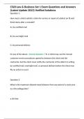 CSLB Law & Business Set 1 Exam Questions and Answers &lpar;Latest Update 2023&rpar; Verified Solutions