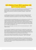 KSA Diabetes Exam 2024 &vert; questions with  1oo&percnt; Correct Answers