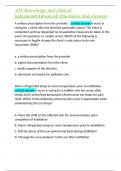 ATI-Knowledge and clinical judgement&lpar;Advanced&rpar; Questions And Answers