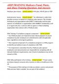 AHIP TRAINING Medicare Fraud&comma; Waste&comma; and Abuse Training Questions And Answers