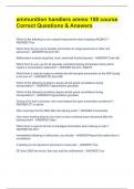 ammunition handlers ammo 108 course Correct Questions & Answers