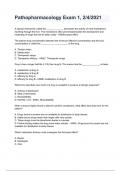 UST ABSN Pathopharmacology 1 Test 2024&sol;2025Questions & Answers &lpar; A  Graded 100&percnt; Verified&rpar;&period;ALL BUNDLED HERE&excl;&excl;&excl;