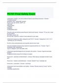 PC707 Final Safety Exam with 100&percnt; correct Answers 2024