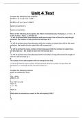 Unit 4 Test EXAM QUESTIONS &ANSWERS GRADED A+