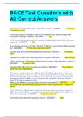 Bundle For BACE 2023-2024 Exam Questions and Correct Answers