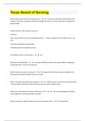 Texas Board of Nursing 42 Questions And Answers
