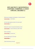 DTN 240 TEST 2 &vert; QUESTIONS &  ANSWERS &lpar;VERIFIED&rpar; &vert; LATEST  UPDATE &vert; GRADED A&plus;