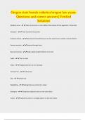 Oregon state boards esthetics&sol;oregon law examQuestions and correct answers&vert; Verified  Solutions 