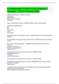 Fundamental Critical Care Support - Chapter 1 Exam Solved 2024