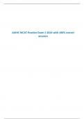 AAMC MCAT Practice Exam 2 2024 with 100% correct answers