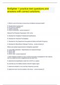 firefighter 1 practice test questions and answers with correct solutions&period;