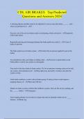 CDL AIR BRAKES Top Predicted  Questions and Answers 2024