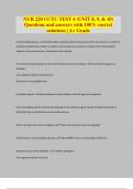 NUR 220 CCTC TEST 4 &lpar;UNIT 8&comma; 9&comma; & 10&rpar; Questions and answers with 100&percnt; correct solutions &vert; A&plus; Grade