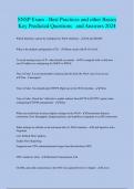 SNSP Exam - Best Practices and other Basics Key Predicted Questions and Answers 2024