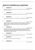 NURS6512_MidtermExamQuestions   and Answers | Latest 2023/2024 (Graded A+) 