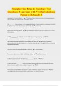 Straighterline Intro to Sociology Test Questions & Answers with Verified solutions&vert;  Passed with Grade A