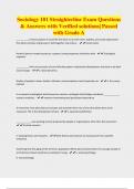 Sociology 101 Straighterline Exam Questions  & Answers with Verified solutions&vert; Passed with Grade A
