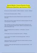 Special Boiler License Practice Exam  Minnesota Questions and Answers 2024