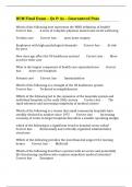 HCM Final Exam &ndash; Qs & As &ndash; Guaranteed Pass